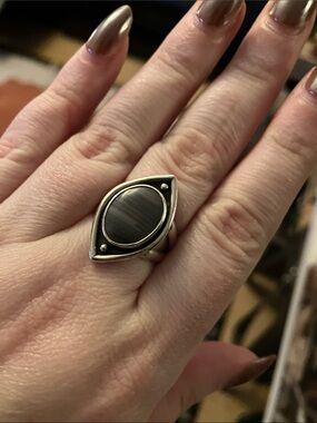 Big lodge eye of willow sterling ring purple willow creek jasper 7.5
